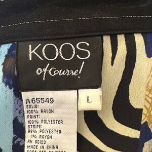 Koos of Course! Blue and Black Patterned Garment vintage